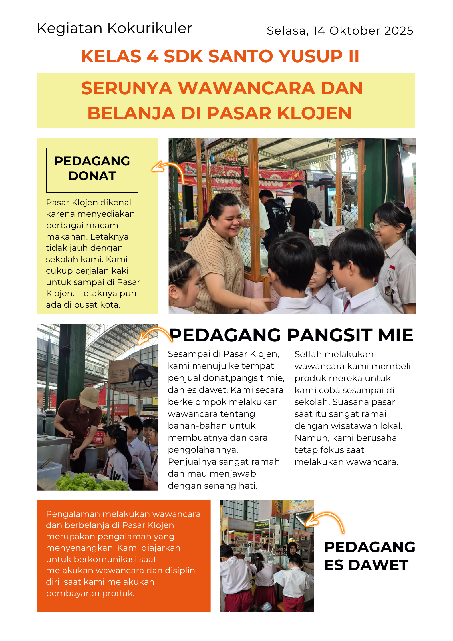 White Modern School Newsletter Poster